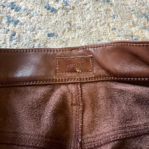 MOTHER The Mid Rise Dazzler Ankle Pants Wax on Wax Off Friar Brown 28 - Picture 3 of 6